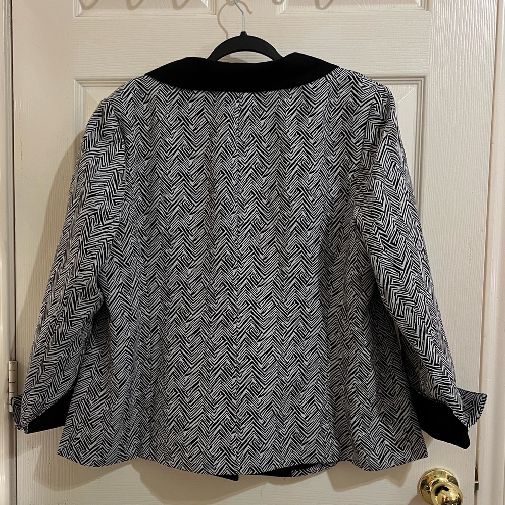 Danillo Geometric Zig Zag Pattern Blazer - image 5